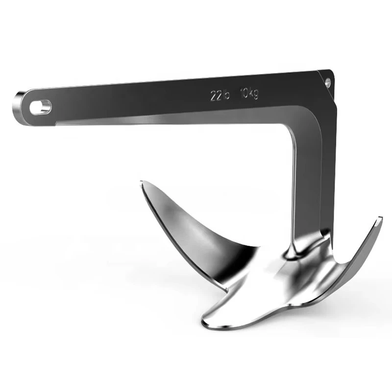 Power Maine High Quality Mirror Polished Marine Parts Accessories 20kg Stainless Steel Bruce Anchor for Yacht