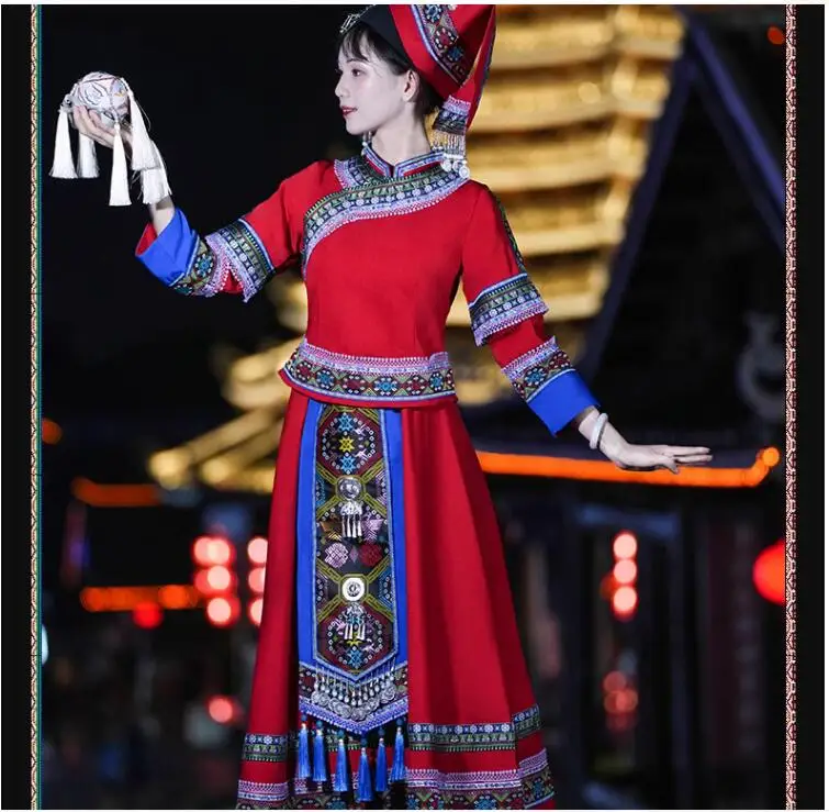 Tujia Traditional Ethnic Style Dress