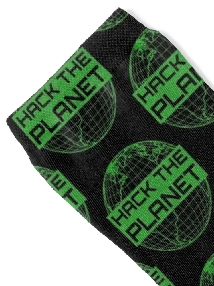 Hack the Planet Software Developer Camiseta - Meias de design verde Escalada presente engraçado sheer luxe Boy Socks Mulheres