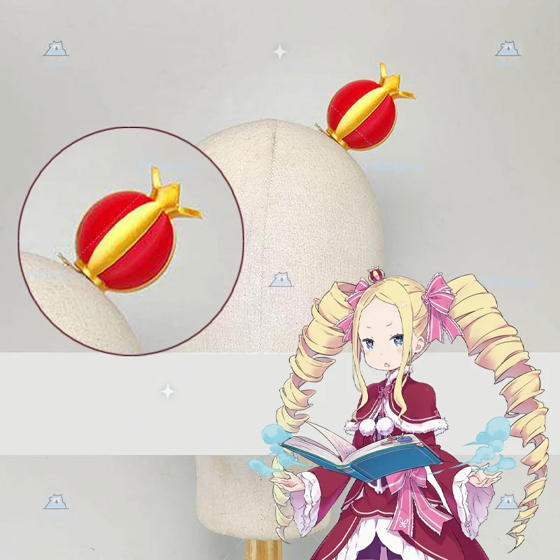 Accesorio de Cosplay de Beatrice de Re:Zero, Corona de Beatrice, Pequeña Corona de Beatorisu, Disfraz para Juego de Roles, Fiesta de Halloween, Adultos