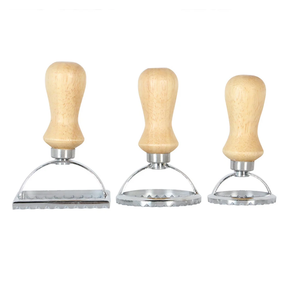 

3pcs Stainless Steel Embossed Mold Biscuit Cutters Wooden H Cookie Stencils Pastry Tool Fruit Vegetable
