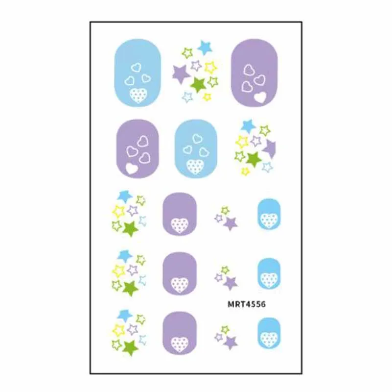 Bambini ragazze Nail Art adesivi fai da te bambini Cute Cartoon Nail decalcomanie stampa sicura su adesivo copertura completa Nail Wraps Party unghie finte