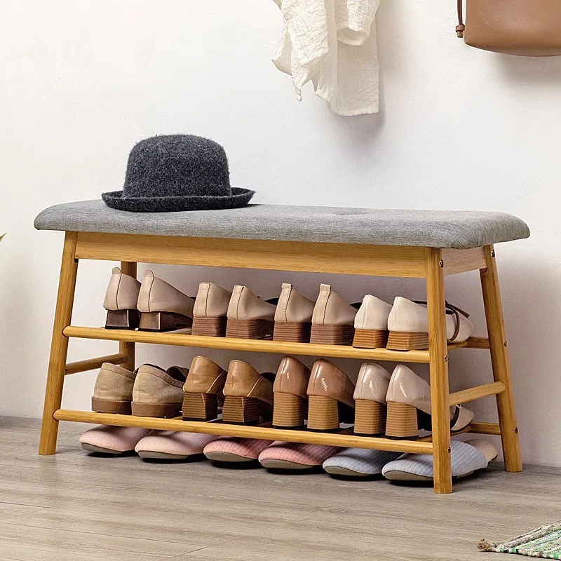 Shoe Changing Stool Home Doorstep Shoe Cabinet Seat Stool Integrated Long Bed Tail Shoes Stool Creative And Sitting  Benches