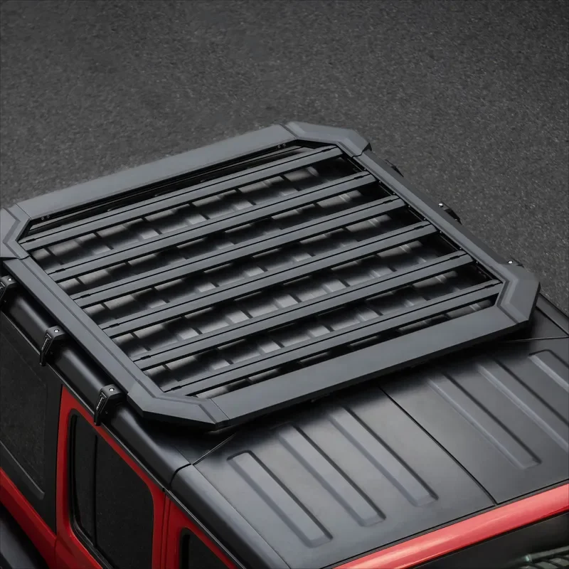Long Style Roof Rack Rooftop Cargo Luggage Carrier Aluminum Basket for Jeep Wrangler JL 4XE Off-road Accessories Roof