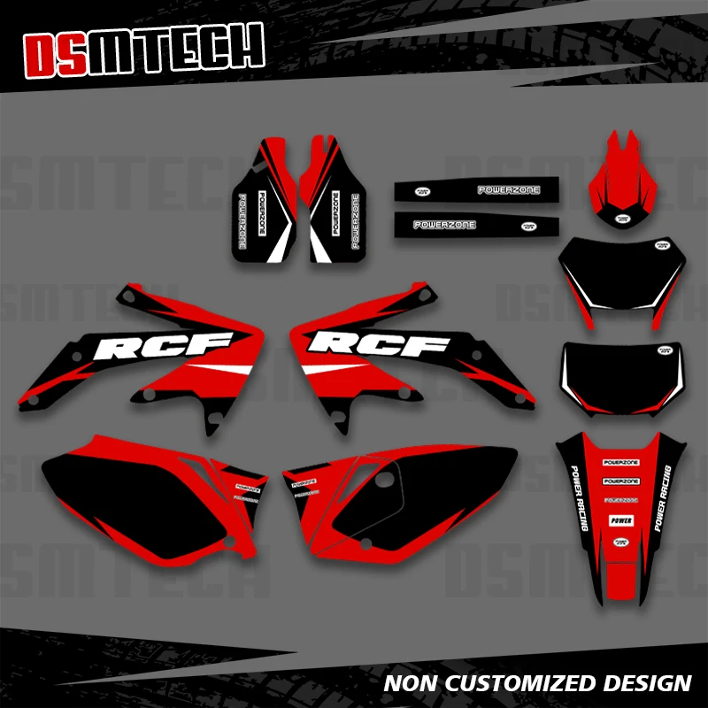 

DSMTECH For HONDA CRF 450X CRF450X 2005-2016-2018 Graphics Decals Stickers Motorcycle Background Custom Number Name 002
