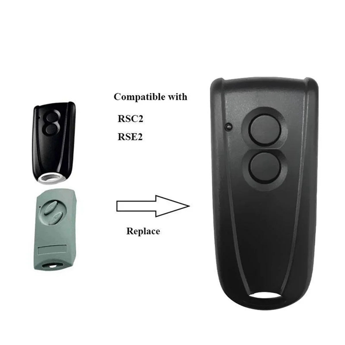 Remote Control for Ecostar RSE2 RSC2 Garage Door Remote Control 433MHZ Wireless 2-Button Rolling Door Remote Control -B12B