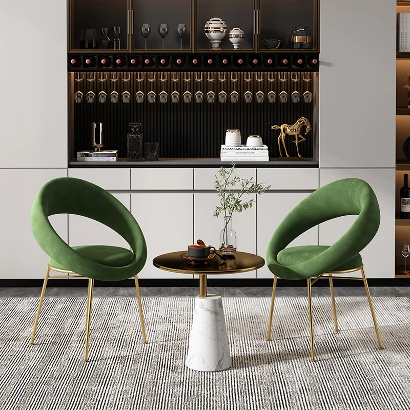 Modern Design Office Dining Chairs Metal Living Room Throne Vanity Chair Luxury Elegant Kitchen Meubles Household Items OA50DC