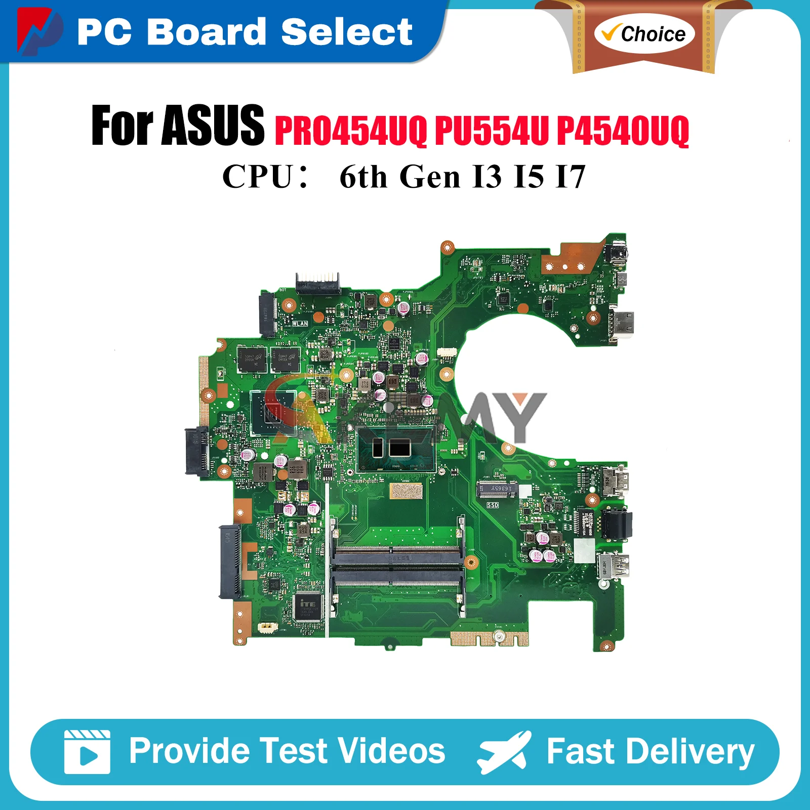 

P4540UQ Материнская плата для ноутбука ASUS ProArt PRO454UQ P4540U PU554U P4540UQ Материнская плата для ноутбука с процессором I3 I5 I7 100% tests OK stk