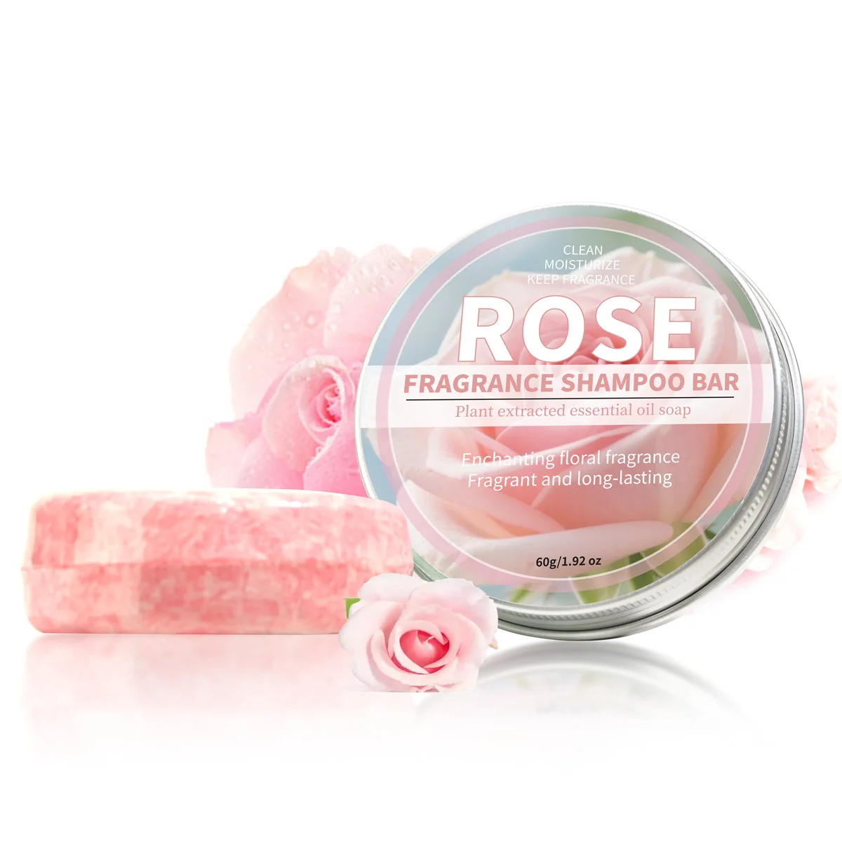 Rose fragrance soap shampoo soap nourishes hair, deeply cleanses and controls oil, refreshing soap