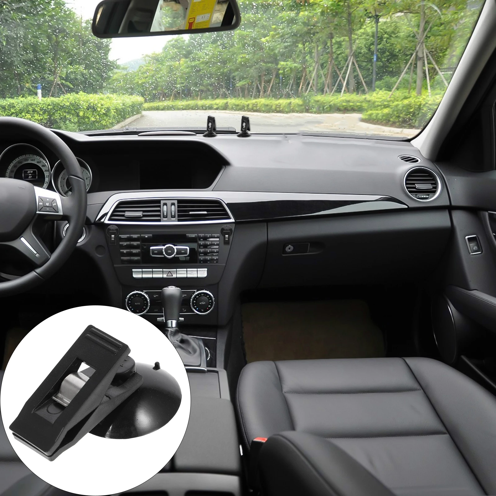 

4Pcs Car Card Holder Simple Structure Easy Install Car Suction Clip Ticket Certificate Clamp Storage Organizer