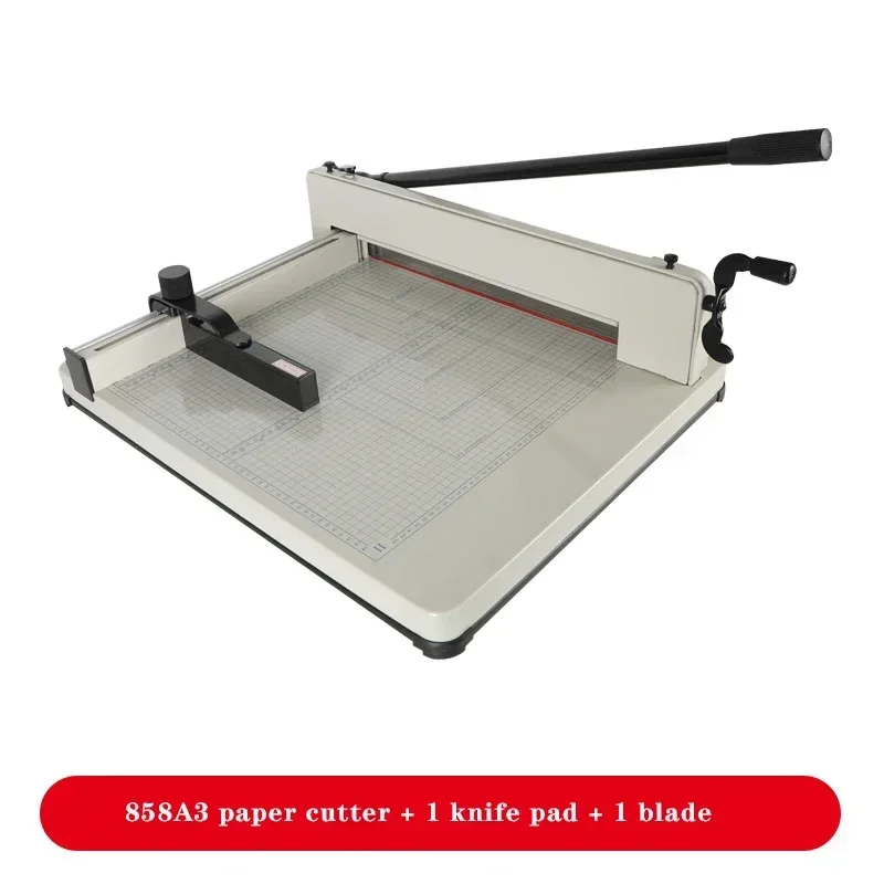 New Electric 858 Heavy Duty Cutter Manual Type A3 Steel Photo Printing Leather Paper Cutter Small Desktop Pvc Paper Cutter