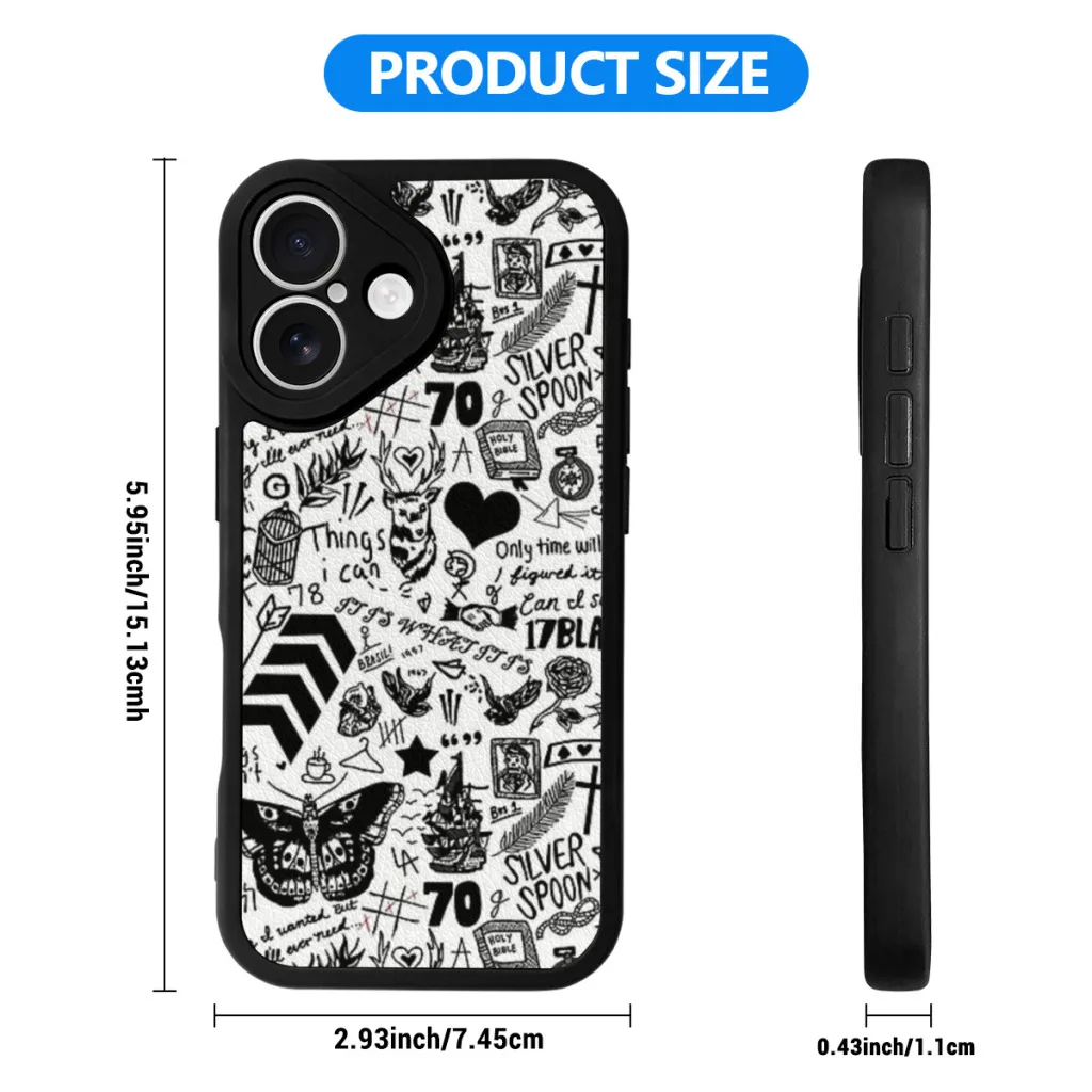 Tattoos 2015 Phone Case For iPhone 16 Pro Max Plus Soft Silicone Skin Case