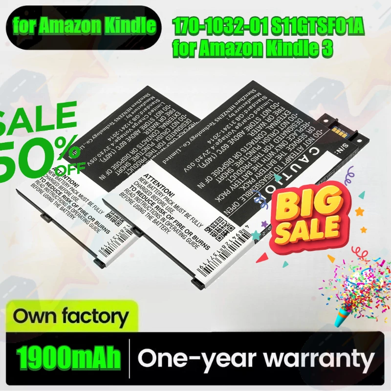 New Battery 170-1032-01 S11GTSF01A for Amazon Kindle 3  KindleIII  Kindle3 Wi-fi Kindle 3G Kindle Graphite E-reader Battery