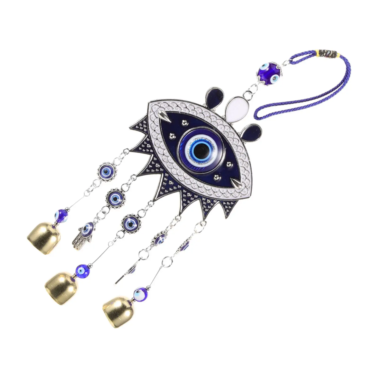 

Blue Evil Eye Hanging Decoration Turkish Style Glass Charm Car Interior Accessory Rearview Mirror Wall Window Door Hanging