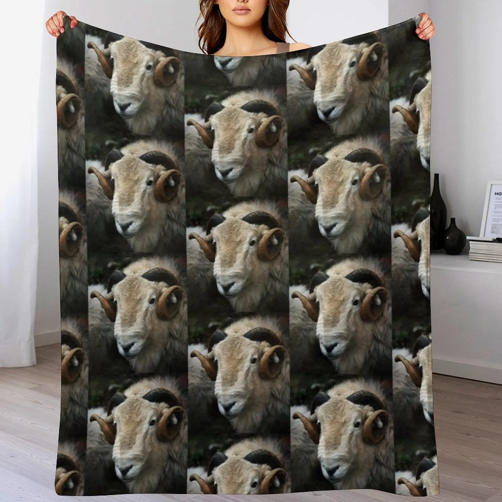 

head of the herdwick Throw Blanket Comforter Luxury Brand Blankets