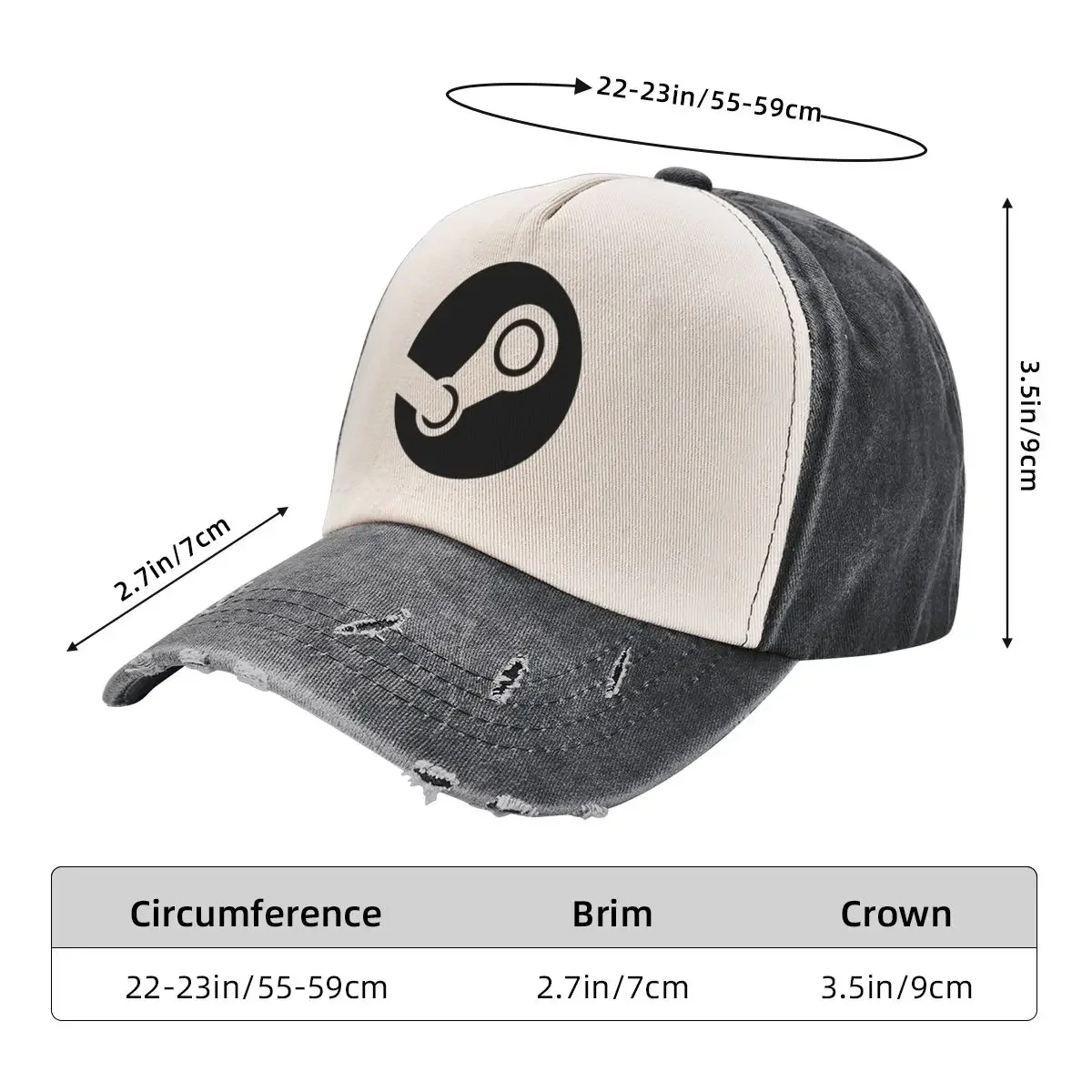 Steam Logo Baseball Cap Gentleman Hat Kids Hat Thermal Visor men's big size hat Women's Beach Outlet Men's