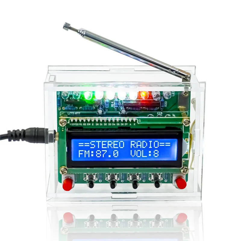 

T82C Лидер продаж-RDA5807 87 МГц-108 МГц FM-радио DIY Kit FM электронные детали DIY светодиодный цифровой дисплей с индикатором пайки
