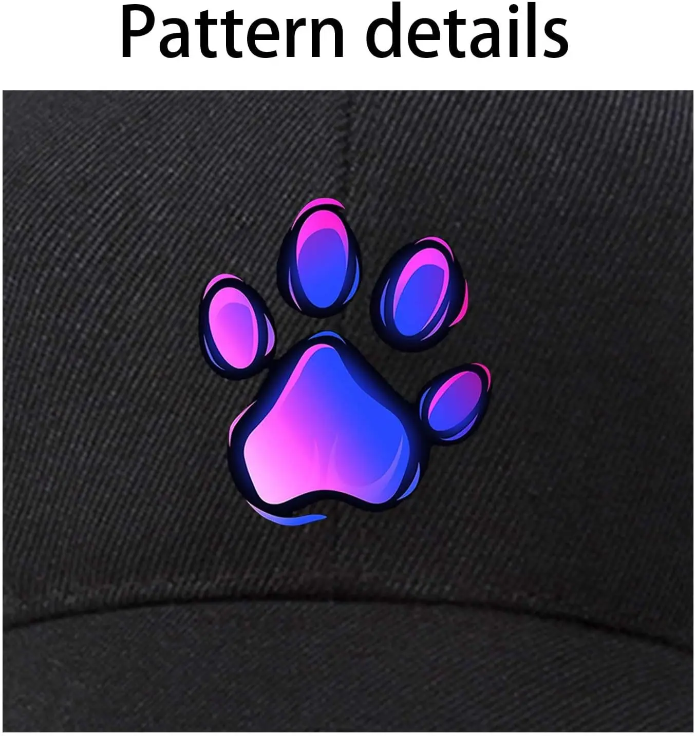 Berretto da baseball divertente con zampa di cane viola Cappello da papà regolabile Cappello in cotone non strutturato Snapback Leggero morbido e confortevole