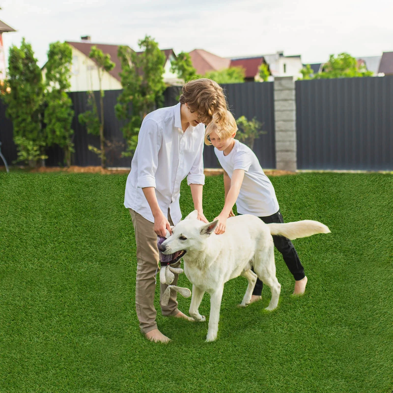 

5 x 8 FT Artificial Grass Turf w/Drainage Holes Nonslip Bottom 60 OZ Heavy