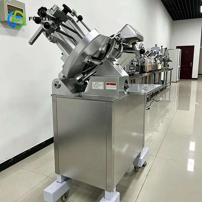 Commercial Meat Cutting Slicer Deli Food Cutter Adjustable Thickness for Salami Chicken Turkey Cold Cut Preparation Customized