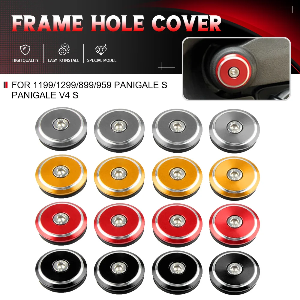 For Ducati 1199/1299/899/959 Panigale S Panigale V4 S Motorcycle CNC Accessories Frame End Caps Frame Hole Cover Caps Plug