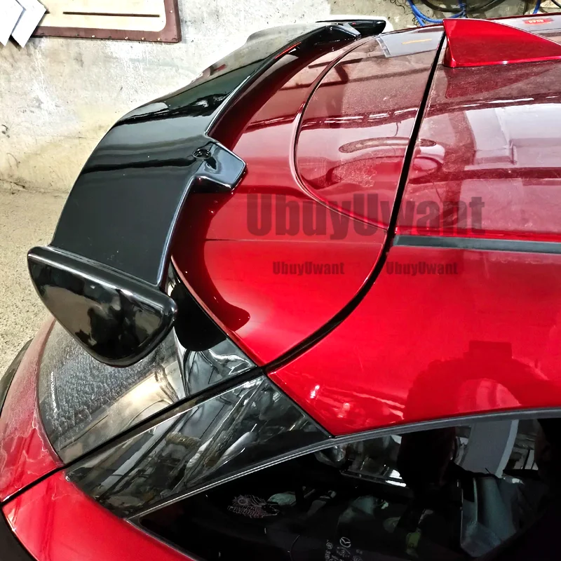 Verwendung für Mazda CX-3 2014-2018 Spoiler ABS-Kunststoff Carbon-Optik Heckklappe Dach Heckflügel Karosserie-Kit Zubehör – Detail 2