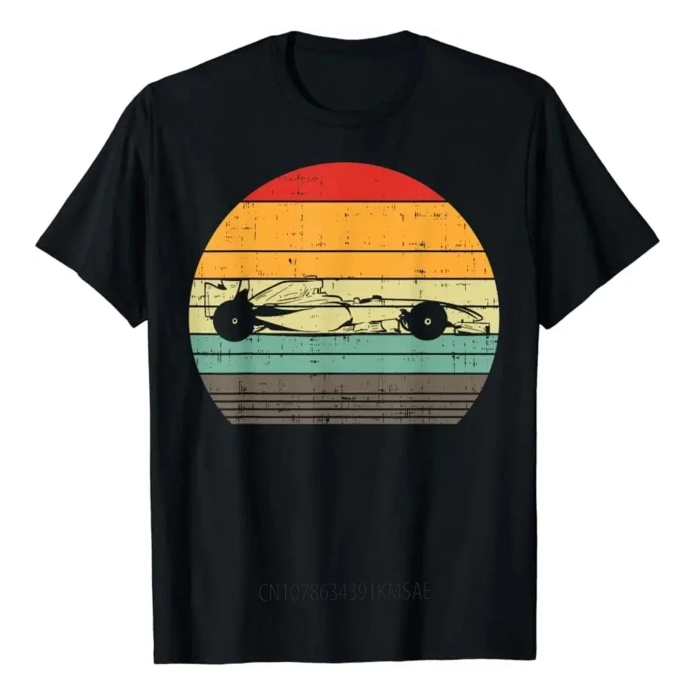 Formula Race Car Sunset Retro Driver Racing Fans Racer Gift T-Shirt Unisex Style Shirts Streetwear Short Sleeve Gift TShirt