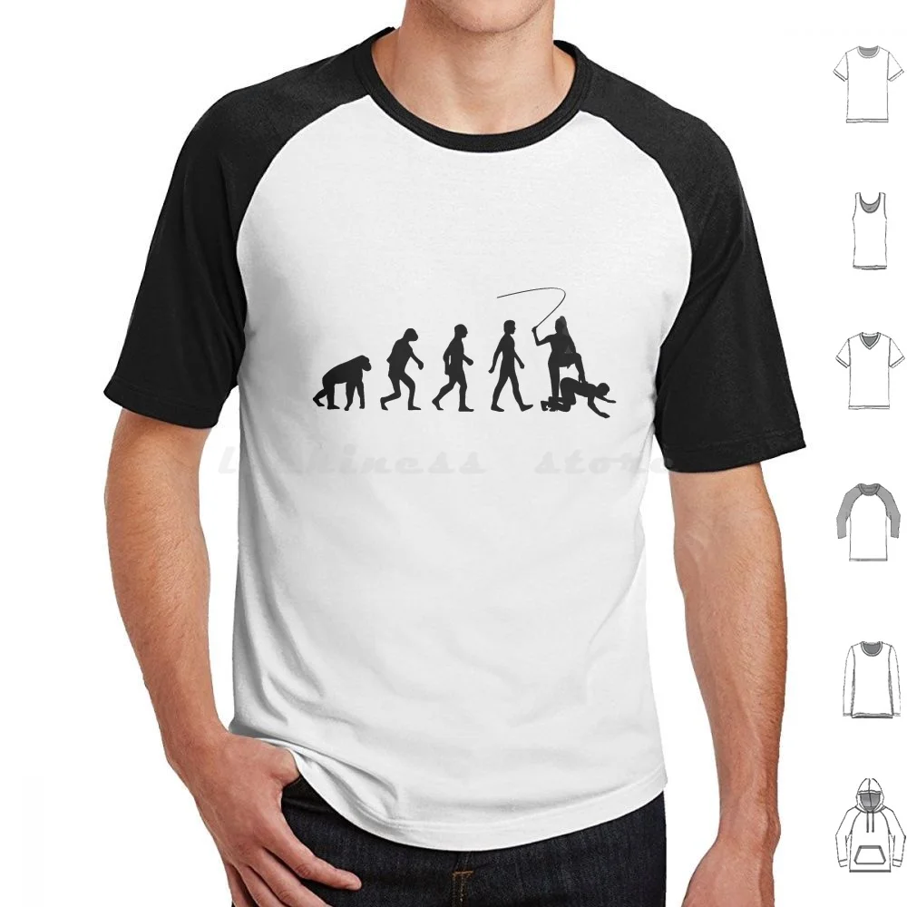 The Real Evolution Of Man ( Humour ) T Shirt Big Size 100% Cotton Evolution Humour Funny Amusing Dominatrix Bdsm Slave Adult