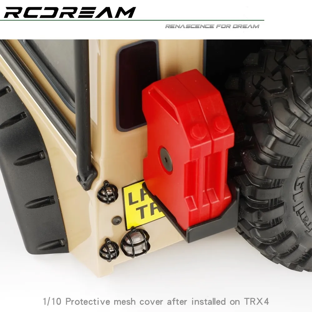 RCDream 1-10 Tampa redonda da luz traseira Rede protetora de malha de luz redonda TRX4 D90 RD110 R041-A