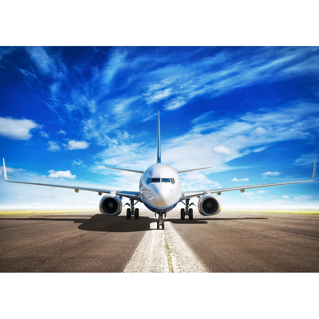 Airport Airplane Photo Background Computer Printed Photocall Backdrops for Children Baby Portrait Photoshoot Photography Props