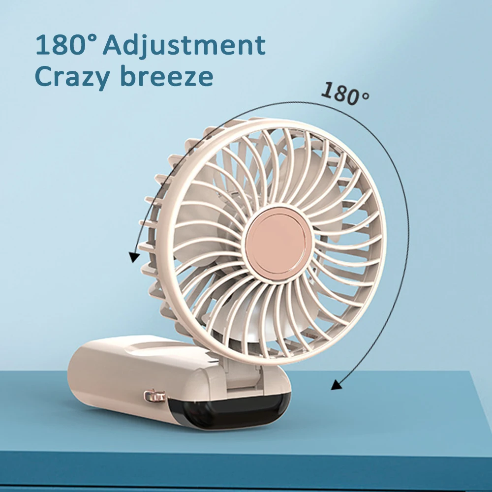 Mini Electric Fan Portable Neck Hanging Fan High Speed Handheld Fans Ventilador USB Charging Fans for Student Dormitory