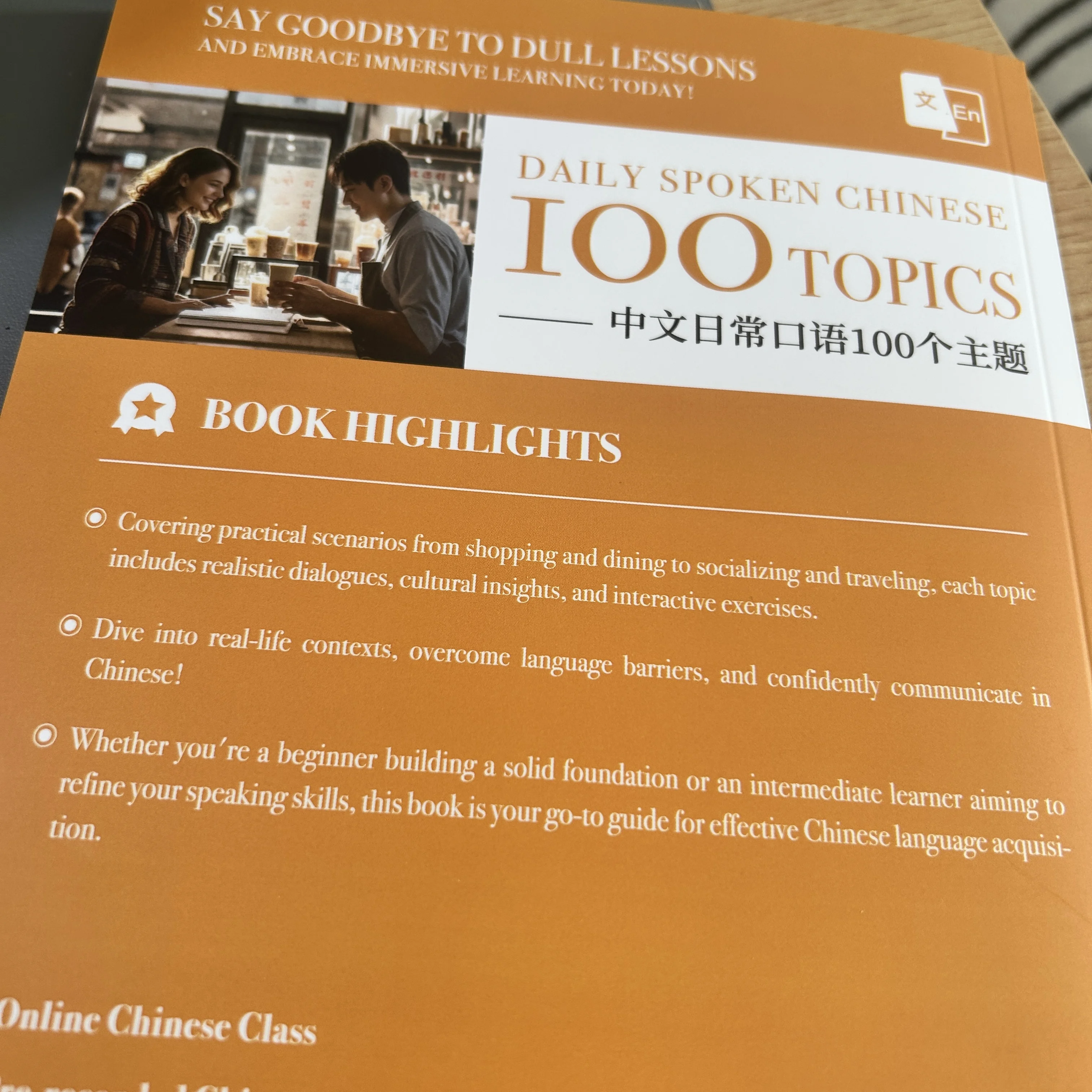 100 sujets chinois à rayons quotidiens pour débutant fluent en 3 mois, livre d'apprentissage immersif pour l'auto-apprentissage