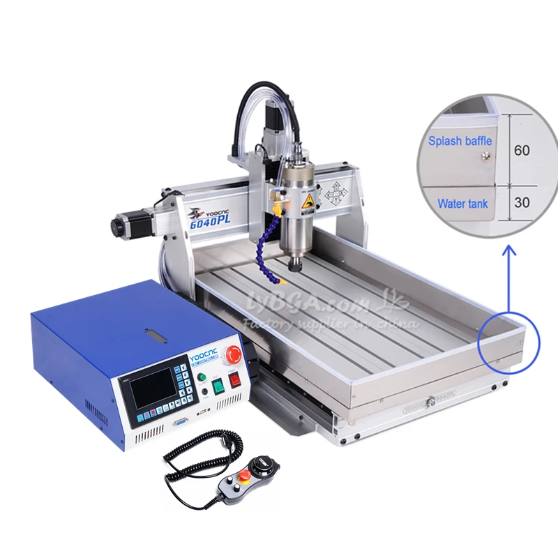 Metal Wood Router Engraving Cutting Milling Machine 3/4Axis 2200W 1500W 6040PL Offline Control Engraver Cutter with Water Tank