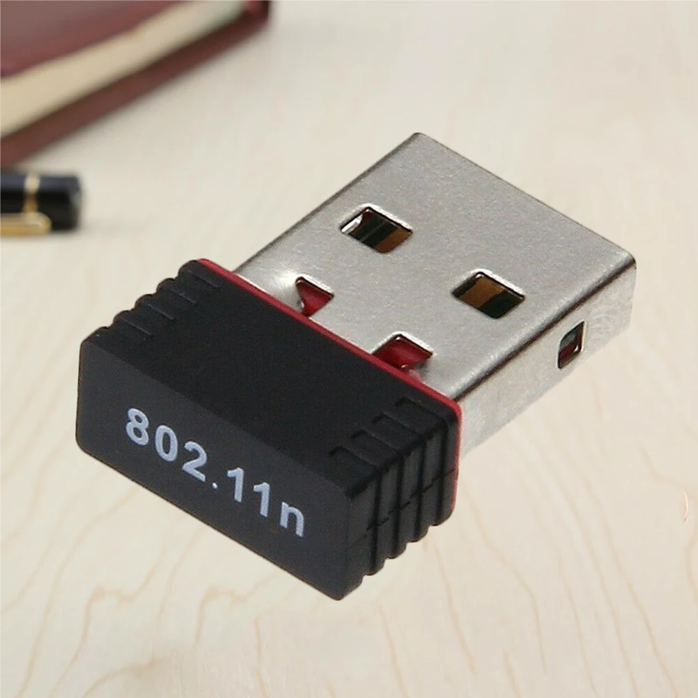 

Wireless Receiver Black and Red WiFi Adapter Network Desktop Dongle 802.11n High Signal Strength