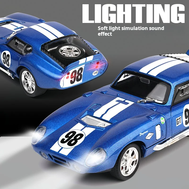 معتمد رسميًا 1:32 شيلبي كوبرا نموذج سيارة من خليط معدني للسيارة الخارقة، لعبة سيارة رائعة ومقتنيات هدايا للأولاد الخفيفة #4