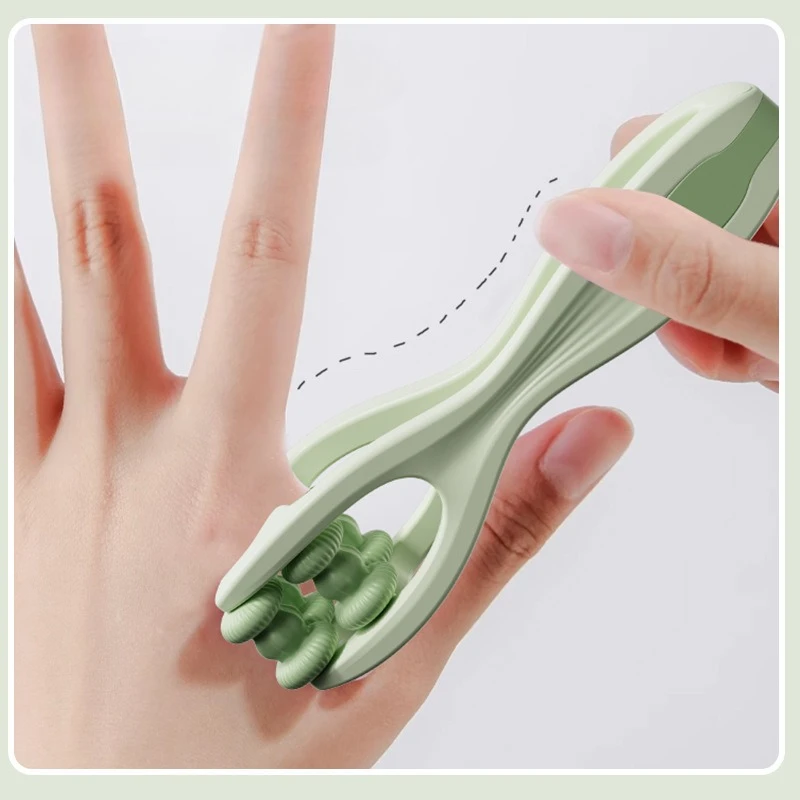 Finger Massager Dual-Row Roller Design Easy Use Relieve Finger Fatigue Promote Blood Circulation Portable Roller Finger Massager