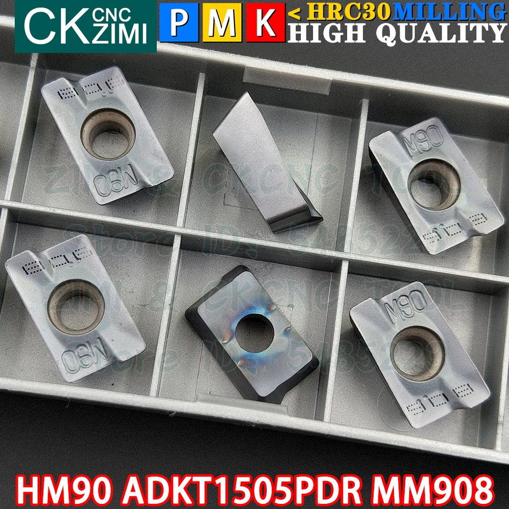 HM90 ADKT1505PDR MM908 HM90 ADKT 1505 PDR MM908 Carbide Inserts Shoulder Milling Inserts Tool CNC Indexable milling Cutting Tool