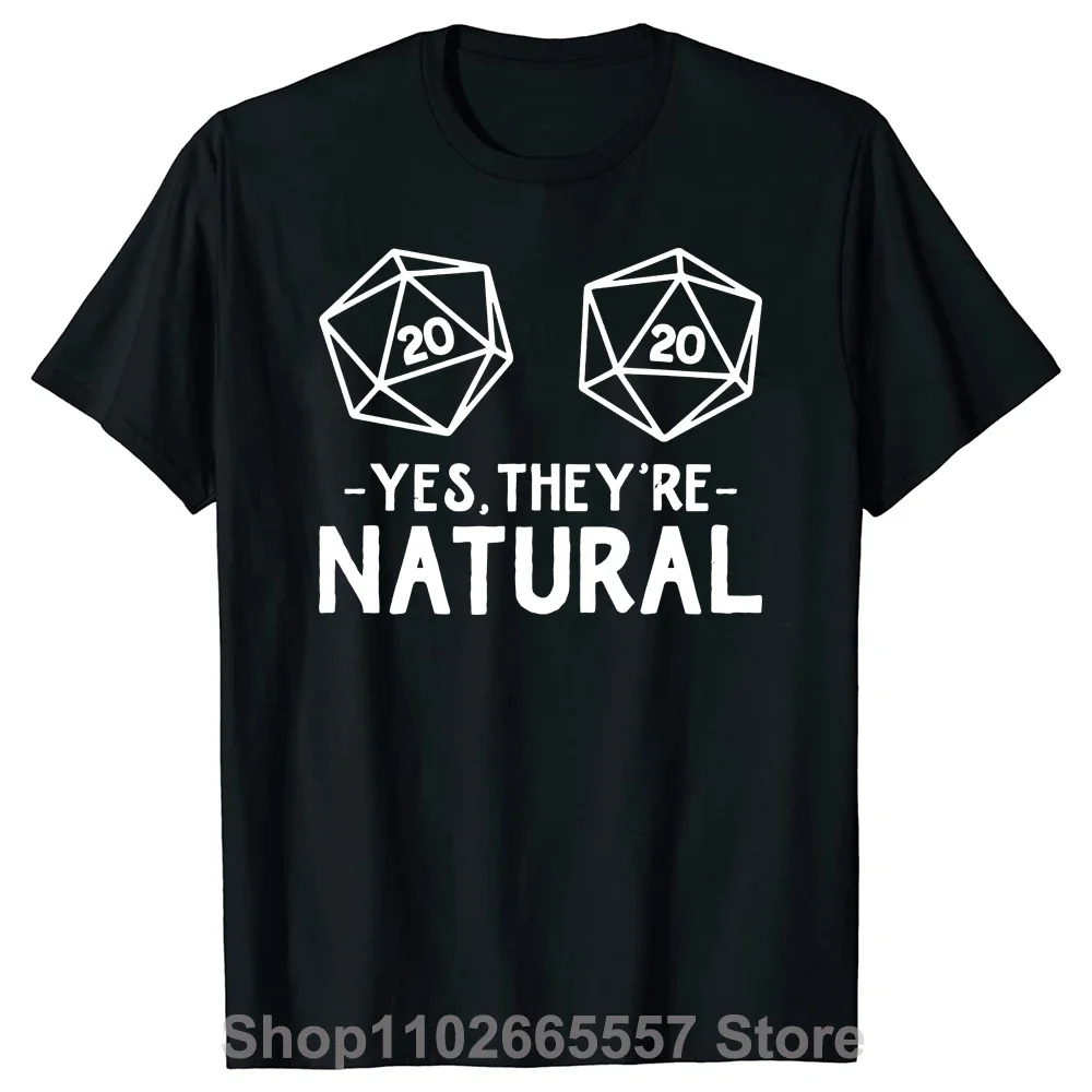 Novedad Natural 20s DnD juego camisetas gráficas ropa informal de algodón manga corta regalos de cumpleaños camiseta de estilo veraniego ropa para hombre