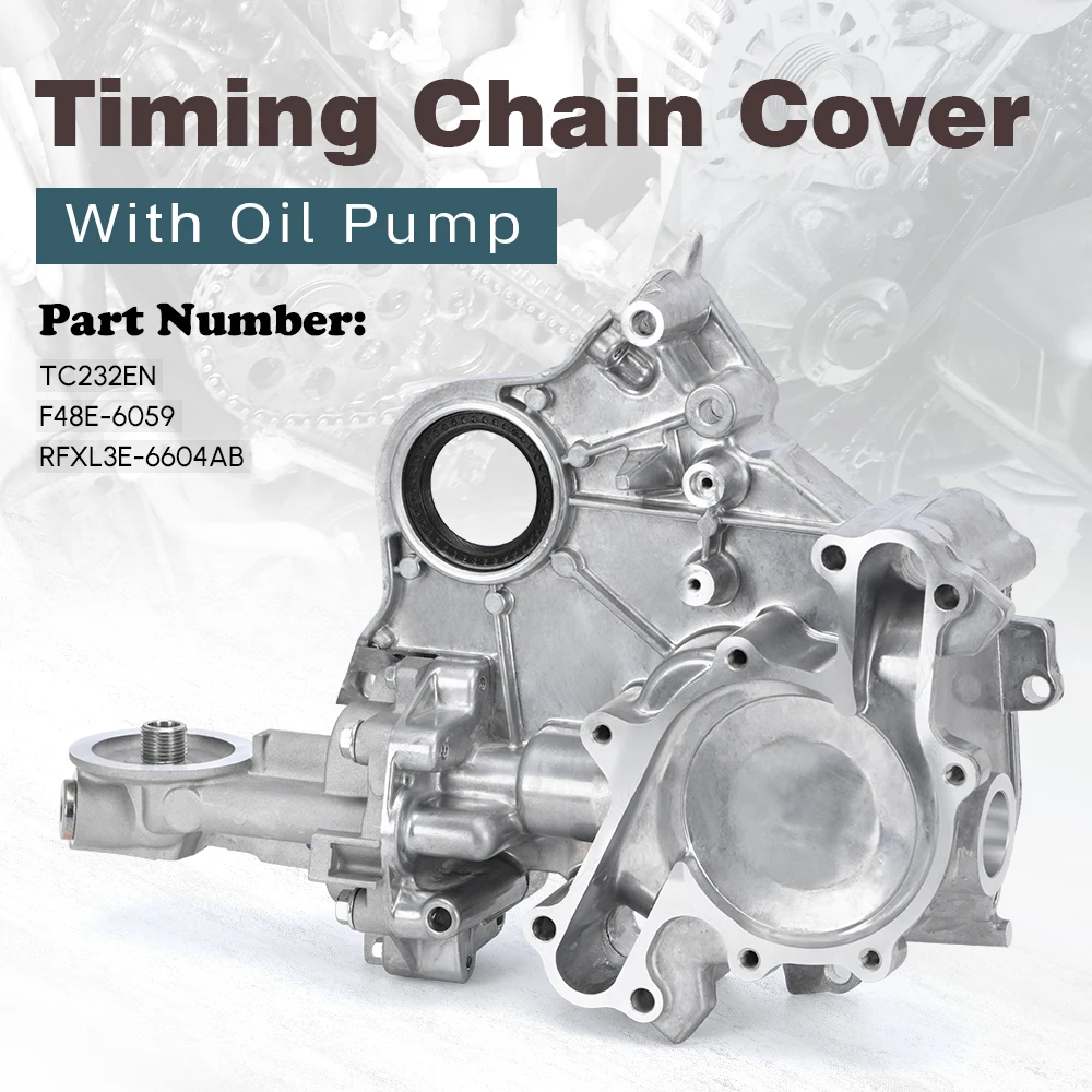 Timing Cover with oil pump TC232EN F48E-6059 RFXL3E-6604AB For Ford F150 E150 Mustang For Mercury Cougar Monterey 3.8L 4.2L