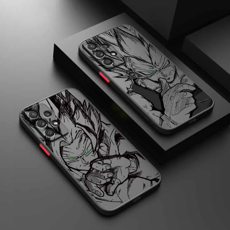 Anime Vegeta Goku para Samsung A56 A55 A54 A53 A36 A34 A33 A32 A31 A26 A25 A24 A23 A22 A21S A17 A15 A07 funda de teléfono