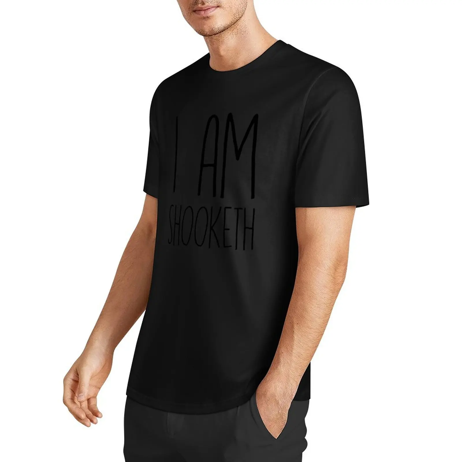 I Am Shooketh Relaxed Fit T-Shirt summer top oversizeds Men's clothing