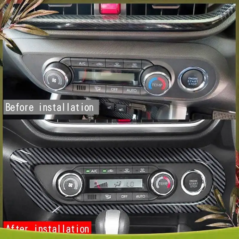 AB98-مكيف هواء السيارة غطاء الزخرفية التحكم المركزي مكيف الهواء لوحة التبديل الإطار الملحقات لتويوتا رايز 2020