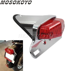 Retro Universal Lucas Style Motorcycle LED Brake Stop Rear Light For Cafe Racer Bonneville Scrambler Honda Taillight Taillamp
