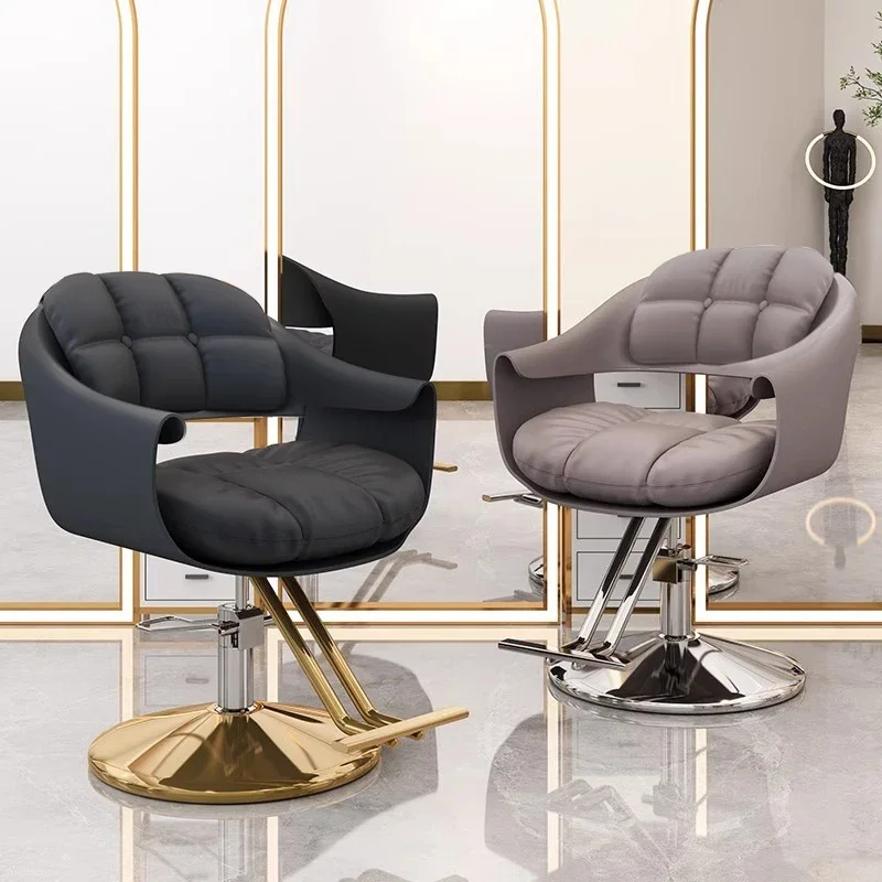 

Hair Salon Gold Chair for Barber Shop