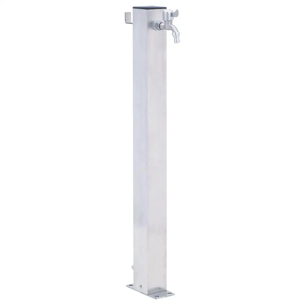 100 cm Stainless Steel Square Garden Water Column - Durable Outdoor Fountain