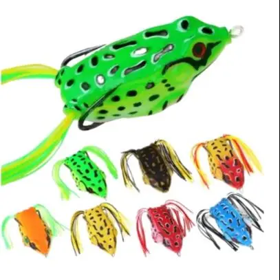 

1 Pcs 5G 8G 13G Frog Lure Soft Tube Bait Plastic Fishing Lure with Fishing Hooks Top Water Ray Frog Artificial 3D Eyes