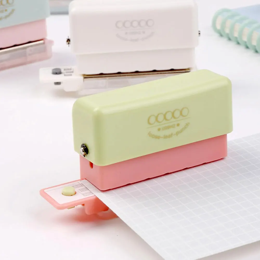 ثقب واحد محمول وصغير الحجم، خرامة ورق ذات 5 فتحات بقطر فتحة 5.5 مم، مناسبة للمدارس والمكاتب والمنازل.