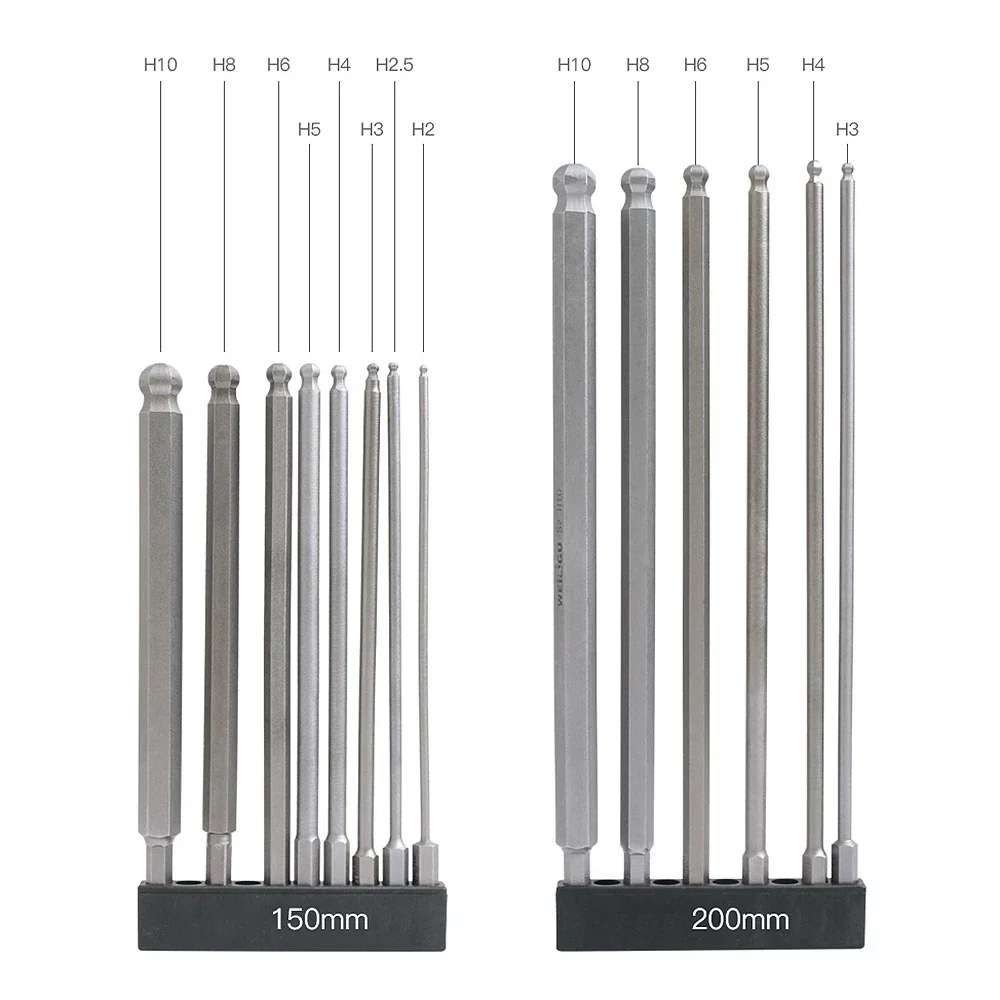 Kép 4: Rontás Lázadás Csikáras bits H2 - h10 Delejes Hatoldalú golyós Dústermék S2 Acél 100/150/200mm Hossz 1/4