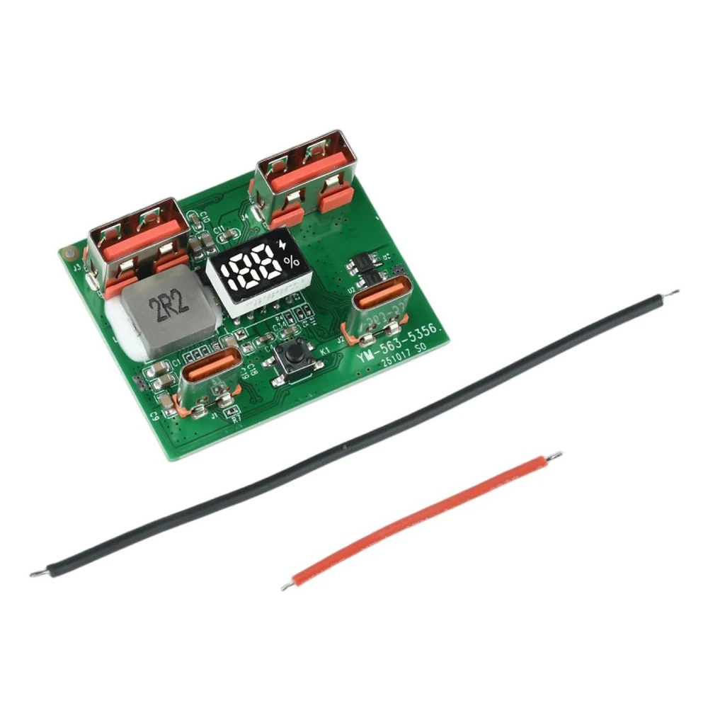 22.5W Fast Charging Module IP5356 DIY Mobile Power Control Motherboard Multiple Protocol Type-C/USB Interface Support PD/QC/VOOC
