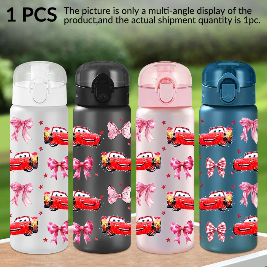 

1Pc Disney Lightning McQueen Bow Pattern 26oz Plastic Water Bottle Outdoor Sports Water Cup Birthday/Homecoming Gift